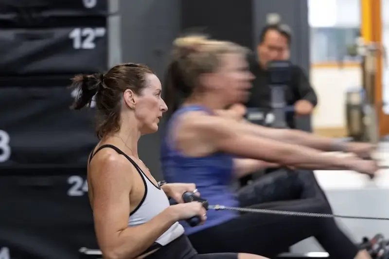 Members training together during a semi-private session